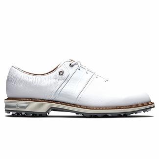 Men's Footjoy Premiere Series Packard Spikes Golf Shoes White NZ-238014